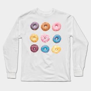 colorful donuts for donuts lovers Long Sleeve T-Shirt